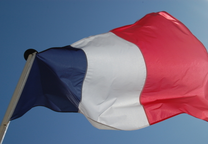 drapeau français couleur bleu